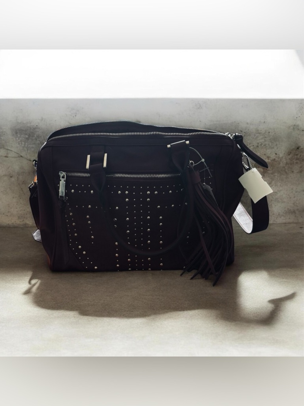 Torrid Studded Burgundy Tote with Tassel Accent